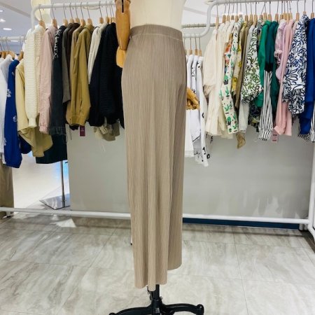 플리츠 밴딩 와이드팬츠