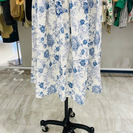 플라워 나염 밴딩 스커트