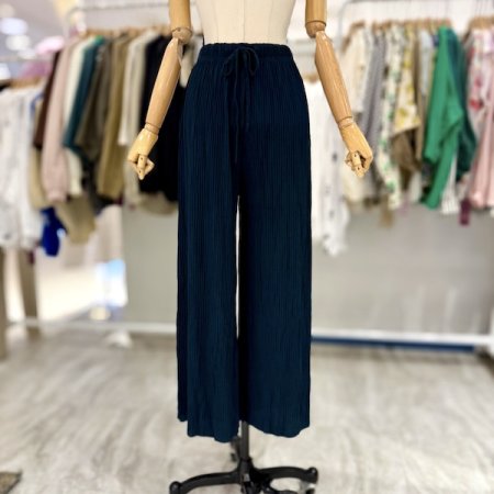 썸머 주름 통팬츠