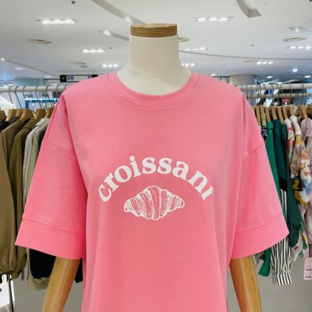 크로 5부 소매 티셔츠