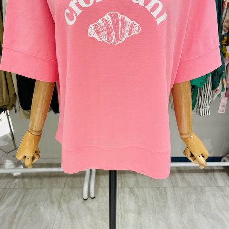 크로 5부 소매 티셔츠