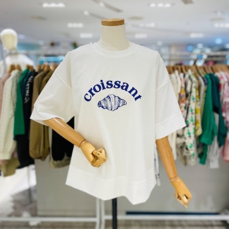 크로 5부 소매 티셔츠