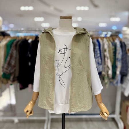 베이직 후드 베스트