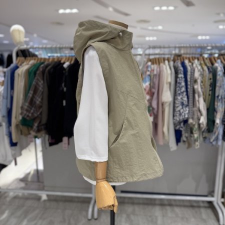 베이직 후드 베스트