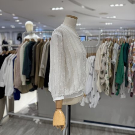 시스루 레이스 집업 점퍼