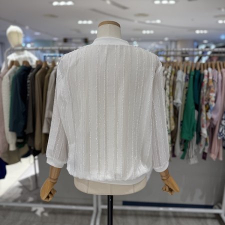 시스루 레이스 집업 점퍼