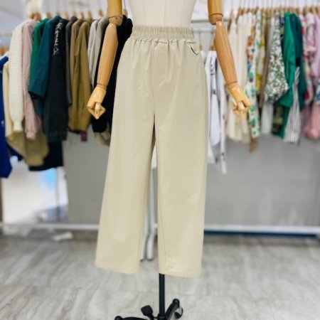 올밴딩 사이드 버튼 배기팬츠