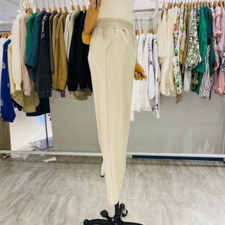 올밴딩 사이드 버튼 배기팬츠