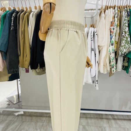 올밴딩 사이드 버튼 배기팬츠