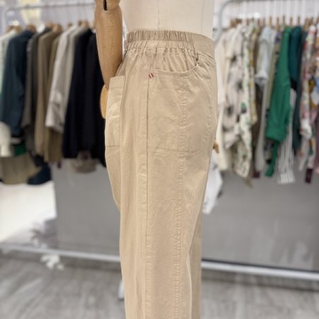 린넨 면 8부 배기팬츠