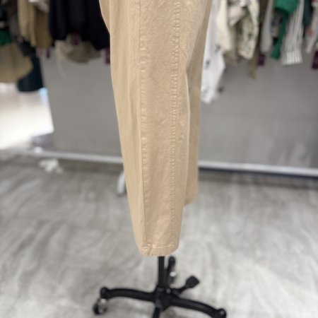 린넨 면 8부 배기팬츠