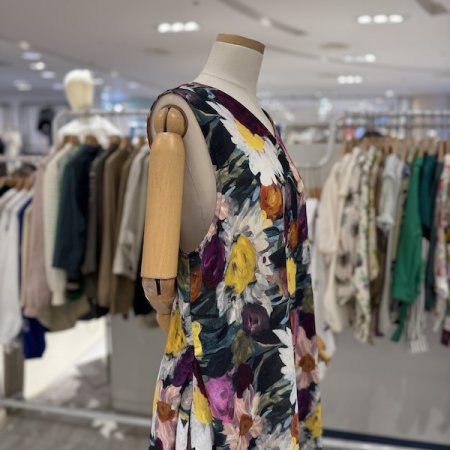 나염 민소매 원피스