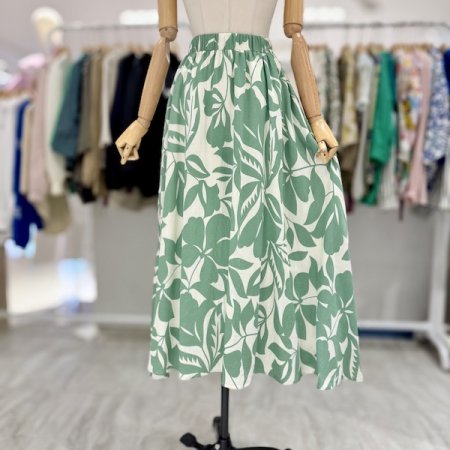 올 밴딩 야자수 스커트