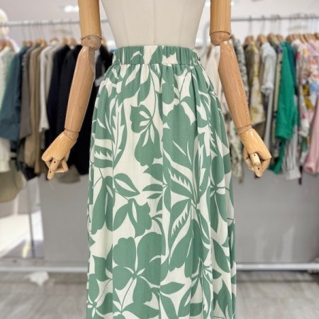 올 밴딩 야자수 스커트