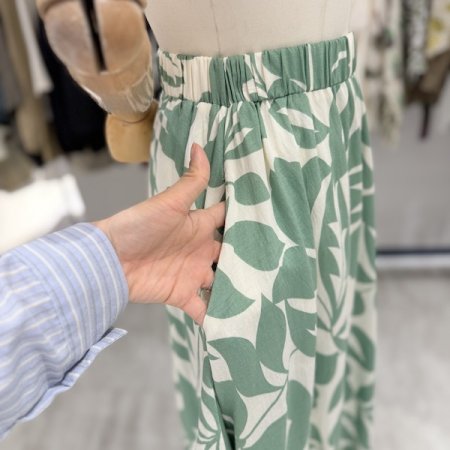 올 밴딩 야자수 스커트