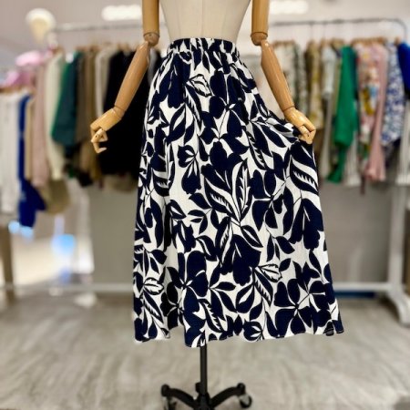 올 밴딩 야자수 스커트