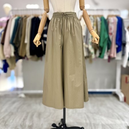 핀턱 올밴딩 끈 팬츠