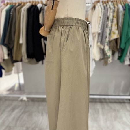 핀턱 올밴딩 끈 팬츠