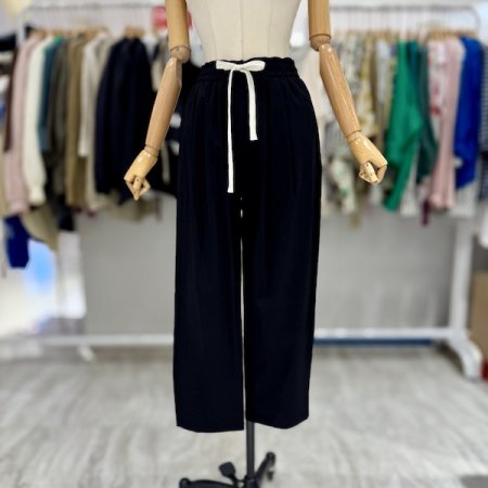 올 밴딩 끈 폴리 팬츠