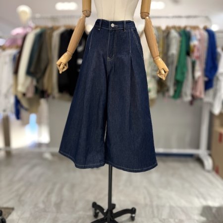 원턱 8부 큐롯 팬츠