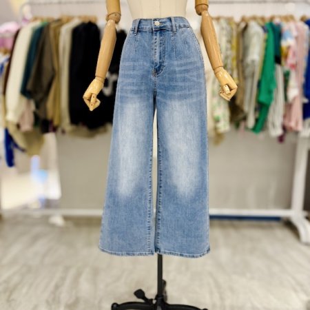 아이스 반밴딩 데님 팬츠