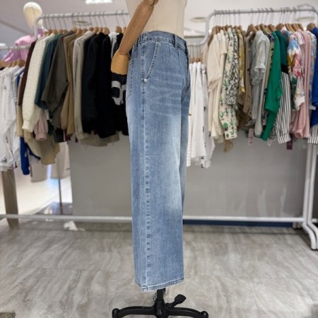 아이스 반밴딩 데님 팬츠