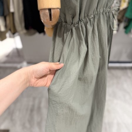 끈 밴딩 멜빵 팬츠