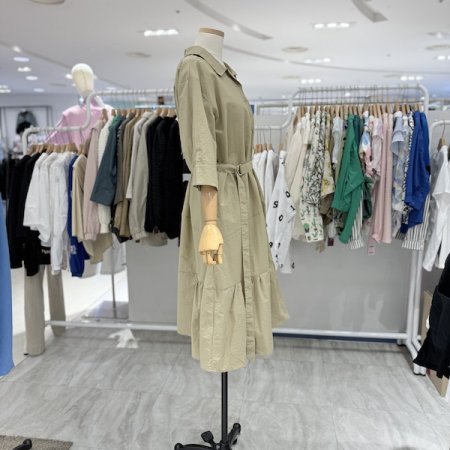 포켓 자주 벨트 원피스