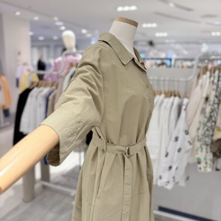 포켓 자주 벨트 원피스