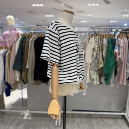 줄무늬 튤립 티셔츠