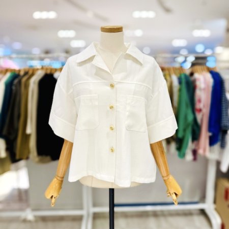 린넨 앞포켓 반팔 자켓