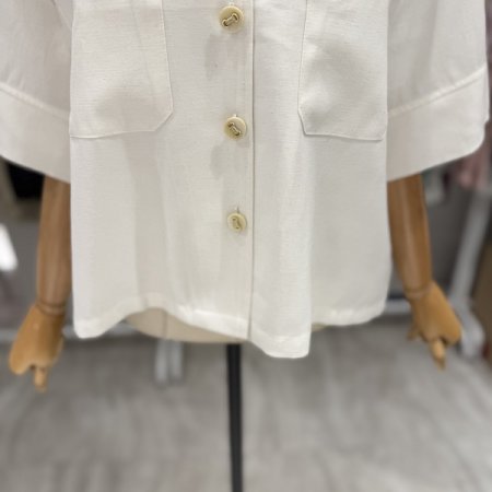 린넨 앞포켓 반팔 자켓