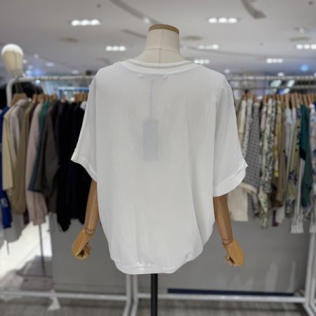 끈셔링 영문 블라우스