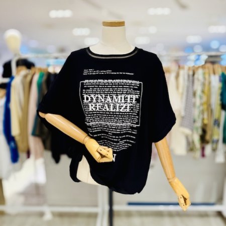 끈셔링 영문 블라우스