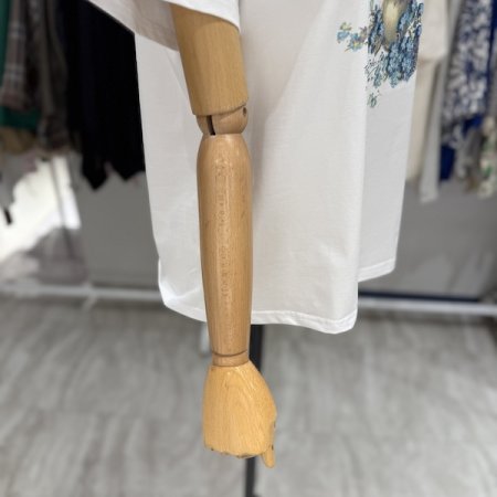 플라워 포인트 라인 티셔츠