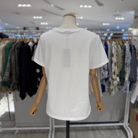 플라워 포인트 라인 티셔츠