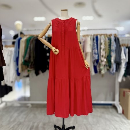 3단 캉캉 민소매 원피스