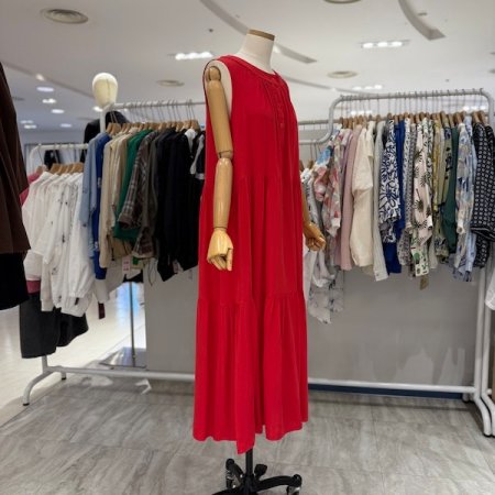 3단 캉캉 민소매 원피스