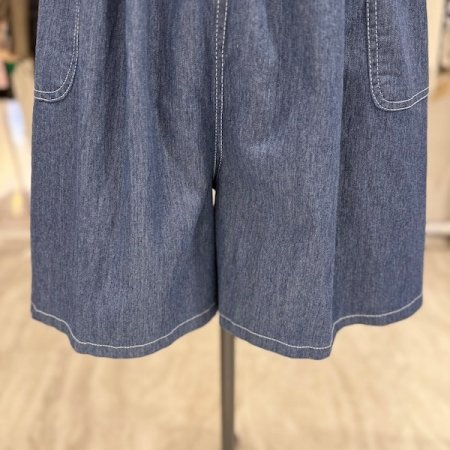 스티치 데님 5부 팬츠