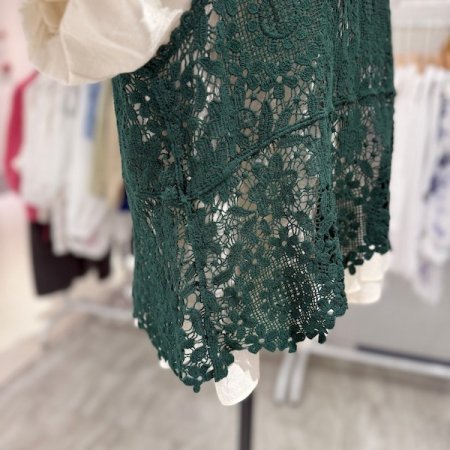 플라워 짜임 샤방 조끼