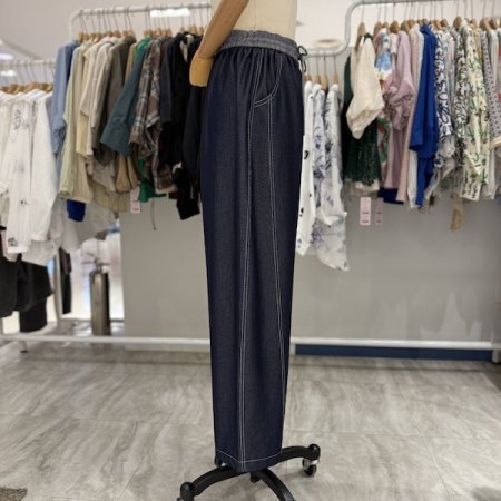 썸머 스트링 데님 팬츠