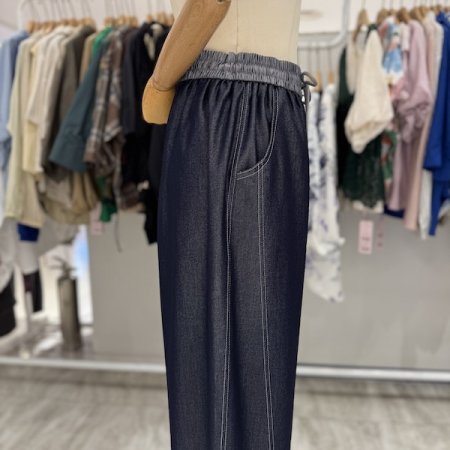 썸머 스트링 데님 팬츠