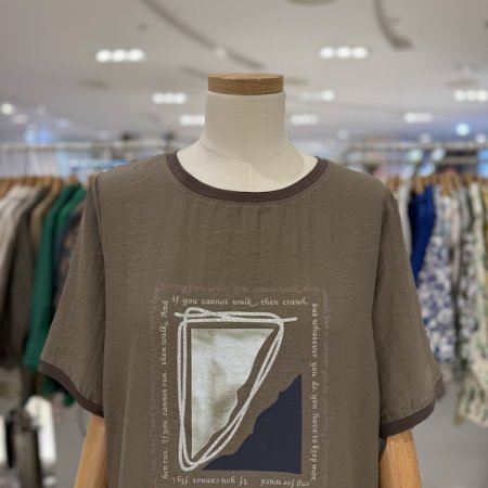 무빙 나염 린넨 티셔츠