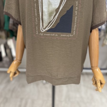 무빙 나염 린넨 티셔츠