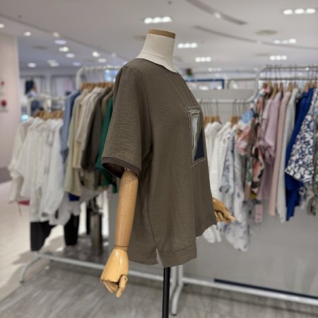 무빙 나염 린넨 티셔츠