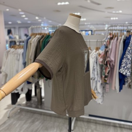 무빙 나염 린넨 티셔츠