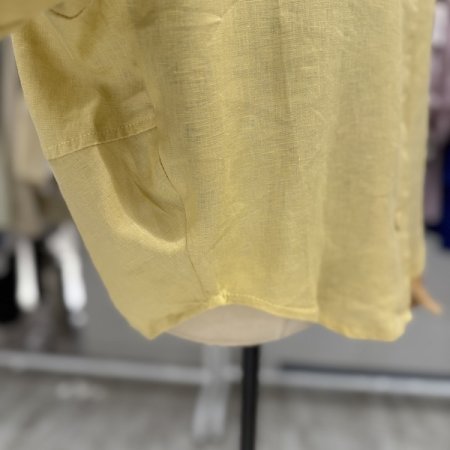 퍼피 라운드 린넨 자켓