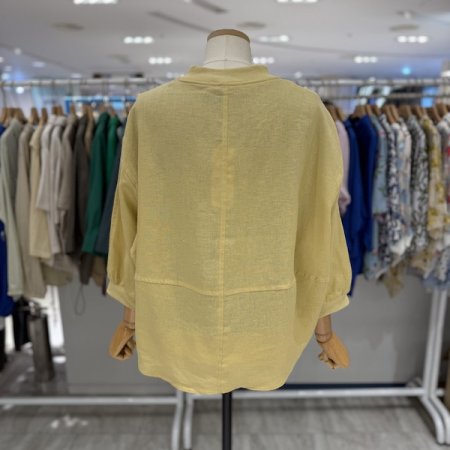 퍼피 라운드 린넨 자켓