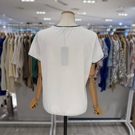 유리꽃 배색 반팔티셔츠