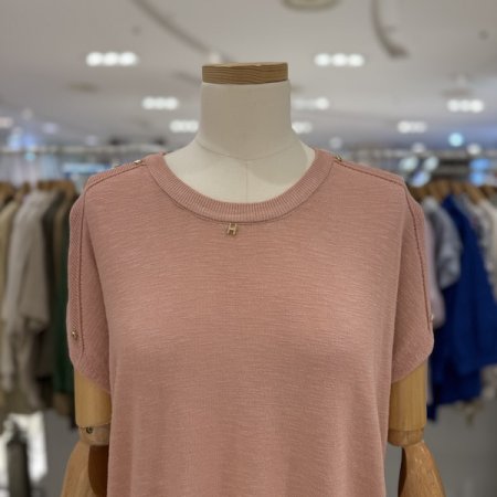 에이치 반팔 니트